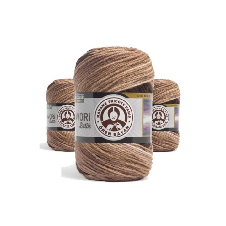 3 Adet Favori Batik El Örgü Ipliği 100 Gr 911