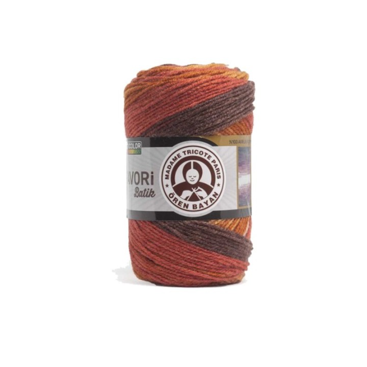 5 Adet Favori Batik El Örgü Ipliği 100 Gr 907