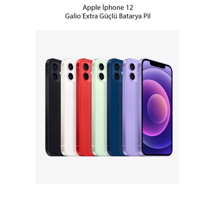 Apple İphone 12 Galio Extra Güçlü Batarya Pil