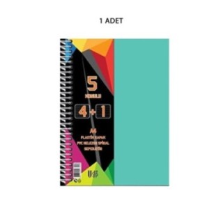 Spiralli PP Kapak 4+1 125 Yaprak Ayraçlı Defter