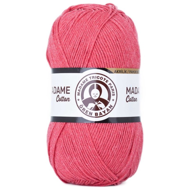 Madame Cotton El Örgü İpi Yünü 100 gr 043 Koyu Pembe