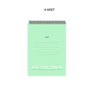 6 Adet A4 Bloknot Pp Kapak Kareli 80 Yaprak