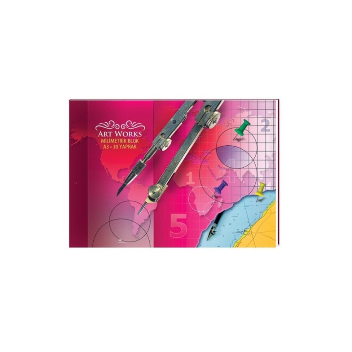 A4 30 Yaprak Pembe Milimetrik Bloknot