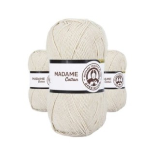 3 Adet Madame Cotton El Örgü İpi Yünü 100 gr 005 Bej
