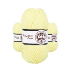 3 Adet Madame Cotton El Örgü İpi Yünü 100 gr 006 Açık Sarı