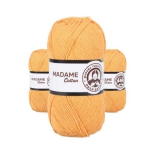 3 Adet Madame Cotton El Örgü İpi Yünü 100 gr 007 Turuncu