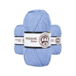 3 Adet Madame Cotton El Örgü İpi Yünü 100 gr 013 Koyu Mavi