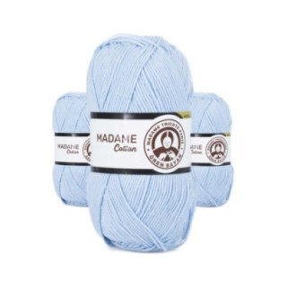 3 Adet Madame Cotton El Örgü İpi Yünü 100 gr 014 Bebe Mavi
