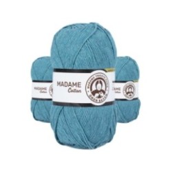 3 Adet Madame Cotton El Örgü İpi Yünü 100 gr 015 Petrol Yeşil