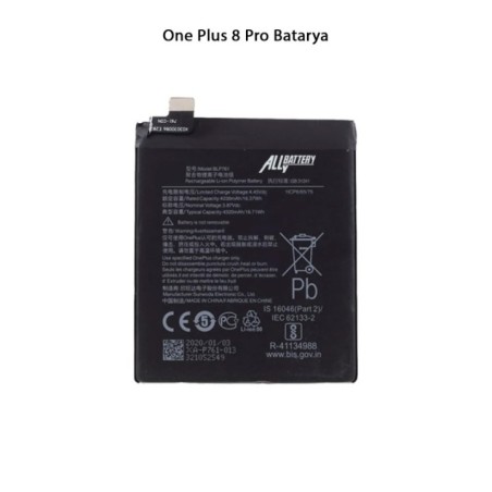 One Plus 8 Pro Telefonlarla Uyumlu Batarya 4320 mAh