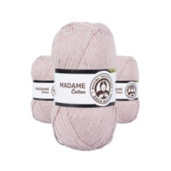 3 Adet Madame Cotton El Örgü İpi Yünü 100 gr 025 Leylak