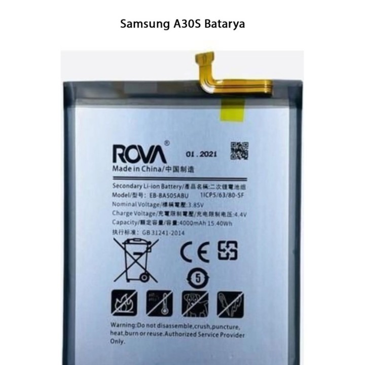 Samsung A30S Telefonlarla Uyumlu Batarya 4000 mAh