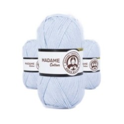 3 Adet Madame Cotton El Örgü İpi Yünü 100 gr 031 Bebe Mavisi