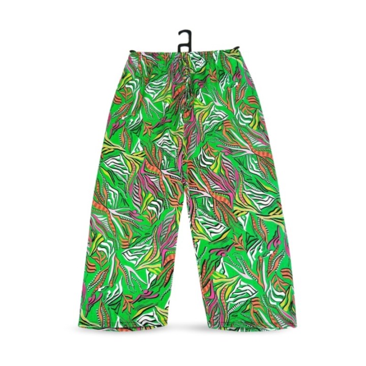 İthal Viskon Geniş Paça Şık Etnik Otantik Desenli Pantolon - Royaleks