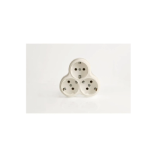 3'lü Topraklı Papatya Golyat Fiş Priz Royaleks-00303