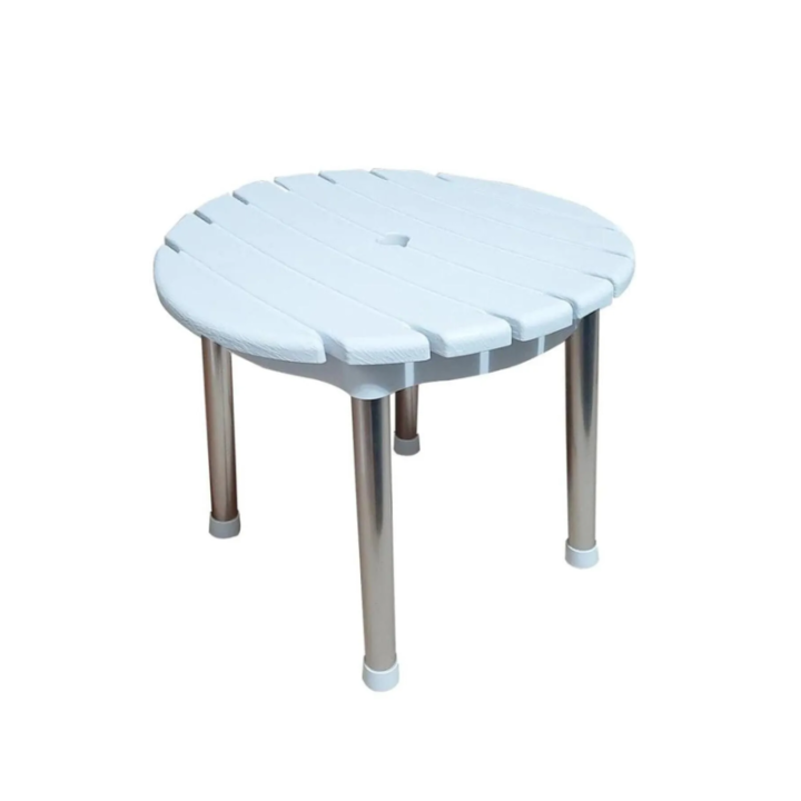 Alüminyum Ayaklı Paslanmaz Yuvarlak Tabure Royaleks-909