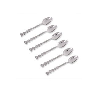 Metal Çay Kaşığı Kalpli 6'lı Royaleks-69215