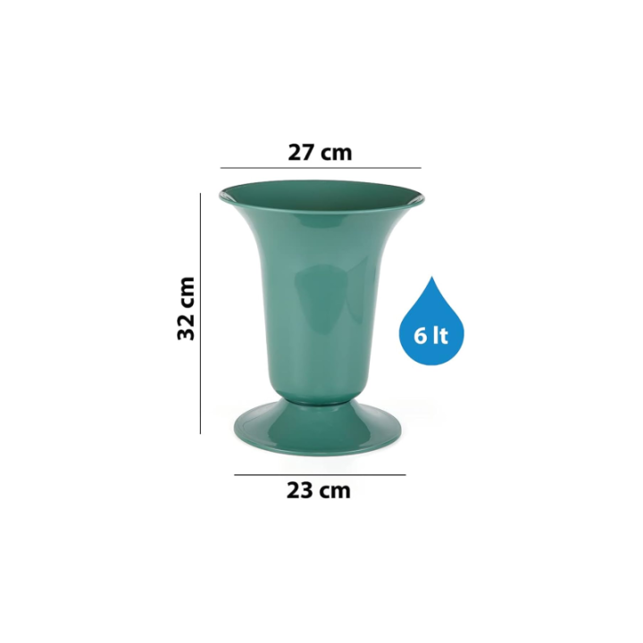 Lale Kesme Çiçek Vazosu 6Lt Royaleks-V001