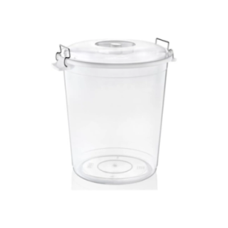 Bakliyat Kovası Şeffaf Kova 70lt Kulplu Kapaklı Royaleks-ASD174