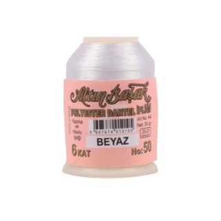 Altınbaşak Oya ve Dantel İpi 20 gr - Royaleks - No: BEYAZ