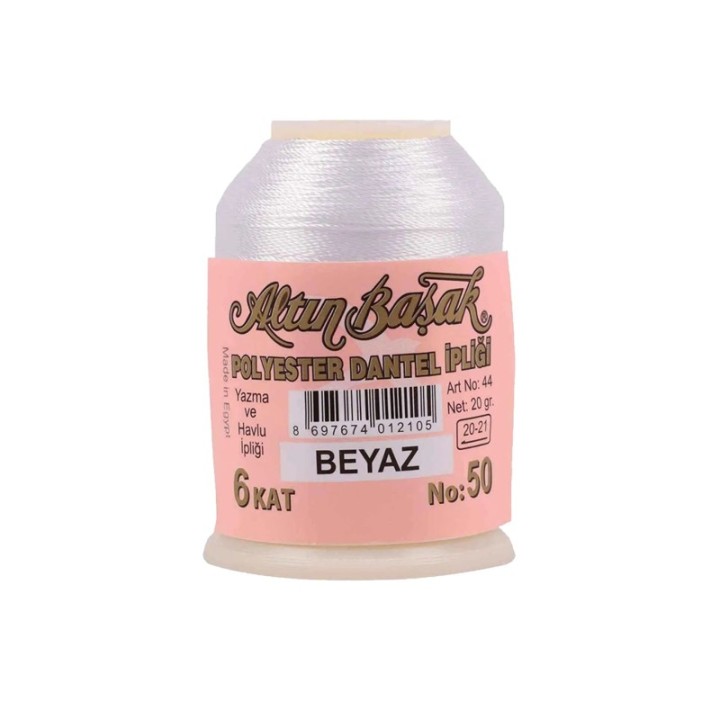 Altınbaşak Oya ve Dantel İpi 20 gr - Royaleks - No: BEYAZ