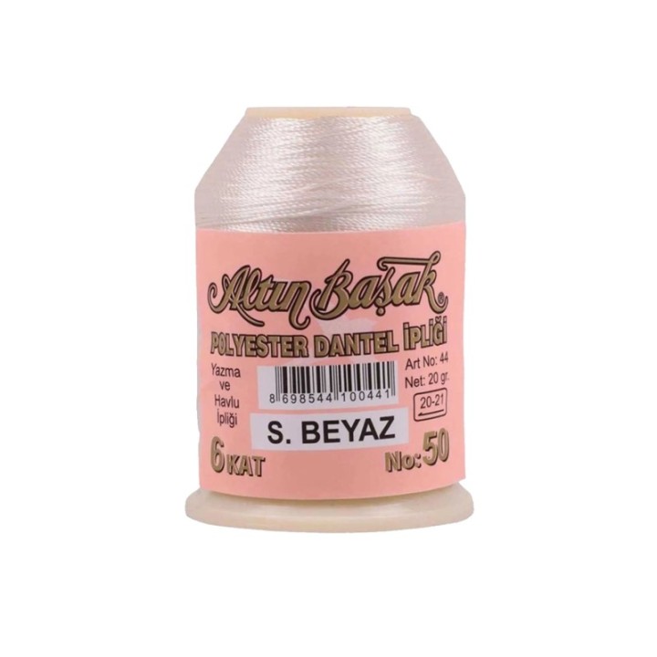 Altınbaşak Oya ve Dantel İpi 20 gr - Royaleks - No: Ş.BEYAZ