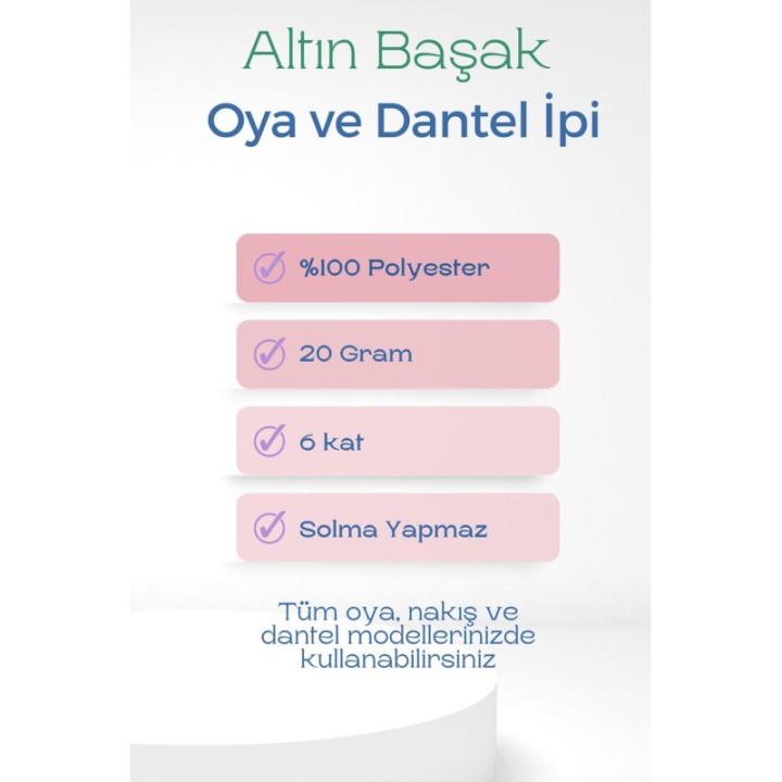 Altınbaşak Oya ve Dantel İpi 20 gr - Royaleks - No: 938