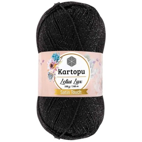 Lotus Lux Bikini Büstiyer Bluz Simli Örgü İpi K940 Siyah