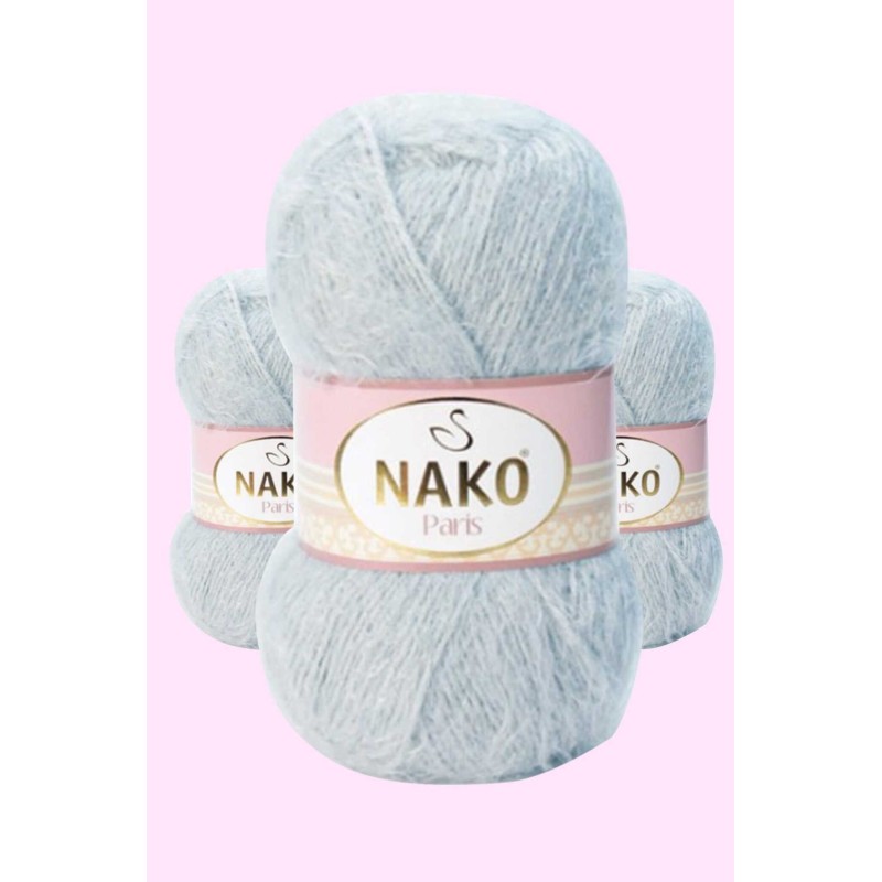 3 Adet Paris El Örgü ipi Yünü Açık Gri 10914