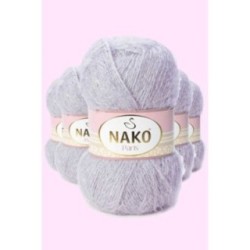 5 Adet Paris El Örgü ipi Yünü Pembeli Gri 3079