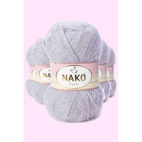 5 Adet Paris El Örgü ipi Yünü Pembeli Gri 3079