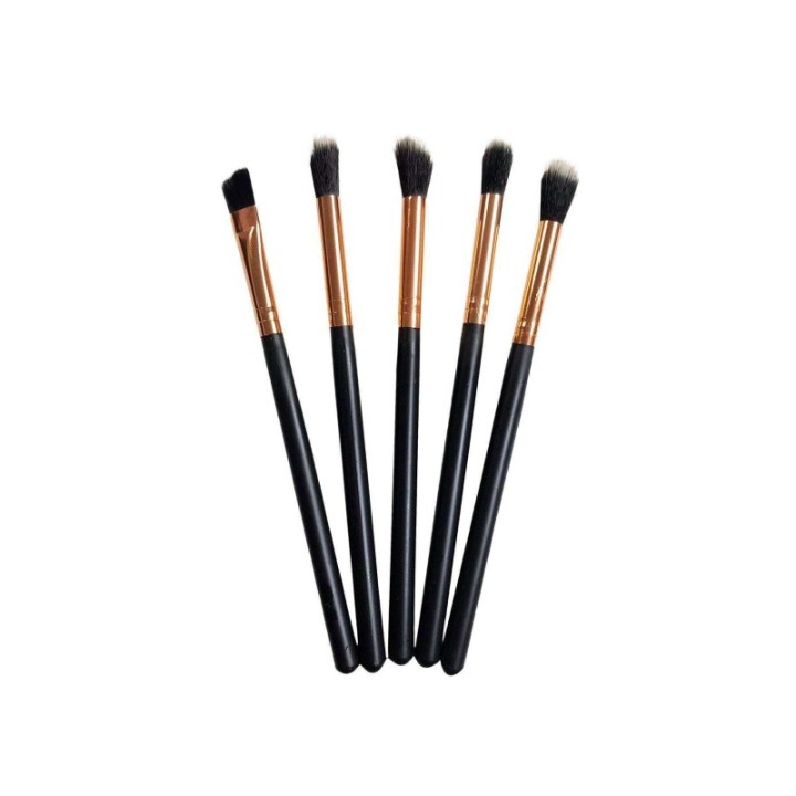 Profesyonel 5'li Makyaj Fırça Seti Siyah