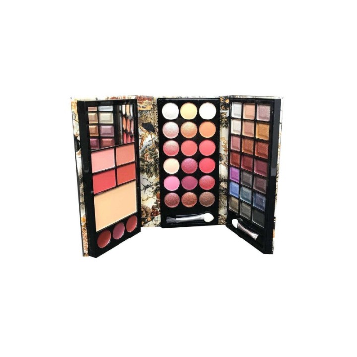 Çantalı Taşınabilir Aynalı Allık ve Far Makyaj Seti