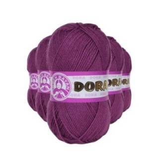5 Adet Dora El Örgü İpi Yünü 100 gr 051 Gül Kurusu