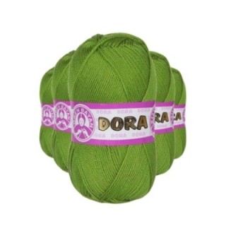 5 Adet Dora El Örgü İpi Yünü 100 gr 066 Çimen Yeşili