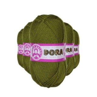 5 Adet Dora El Örgü İpi Yünü 100 gr 076 Yeşil