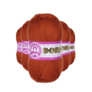 5 Adet Dora El Örgü İpi Yünü 100 gr 107 Kiremit