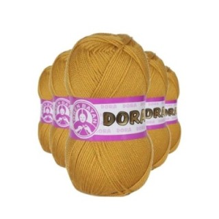 5 Adet Dora El Örgü İpi Yünü 100 gr 115 Hardal Sarısı