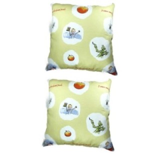 2 Adet Dekoratif Desenli Yıkanabilir Salon Minder Kılıfı 40 x 40 cm D3