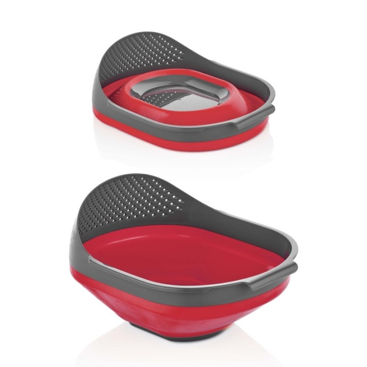 Silikon Akordiyon Pirinç Süzgeci Katlanabilir Yer Kaplamaz 27.5 x 23 x