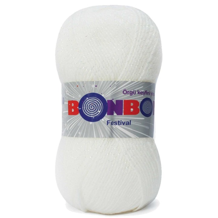 Festival Simli Örgü İpi Yünü Renk No:200