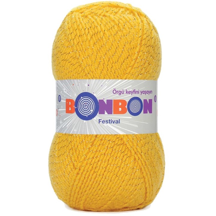 Festival Simli Örgü İpi Yünü Renk No:217