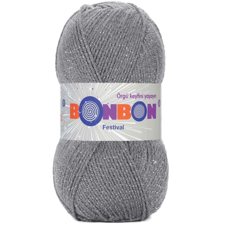 Festival Simli Örgü İpi Yünü Renk No:233