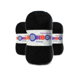 3 Adet Festival Simli Örgü İpi Yünü Renk No:206