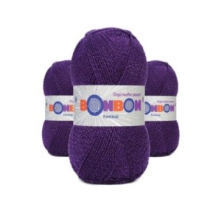 3 Adet Festival Simli Örgü İpi Yünü Renk No:232